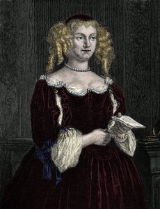 Marie de Rabutin-Chantal, Marquise de Sévigné, bekannt als Madame de Sévigné. Gravur von 1862 in 