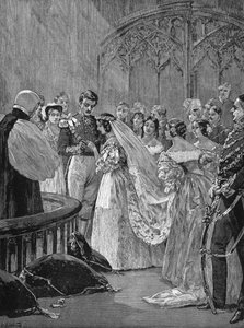 Hochzeit von Königin Victoria I. (1819-1901) und Prinz Albert (1819-1861), in der Königlichen Kapelle des Saint James Schlosses, 10. Februar