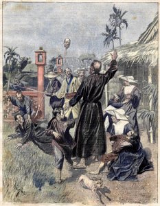 Massaker an Christen in China im Jahr 1893, basierend auf dem Aquarell von M. de Parys für Le soleil du dimanche. Oktober 1893 von Unknown artist