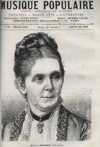 Mathilde Marchesi (1821-1913) deutsche Mezzosopranistin - Gravur in „Populäre Musik“ illustriertes Wochenblatt - 1882 von Unknown artist