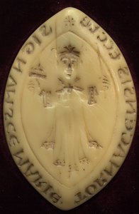Matrize des Siegels des Kapitels von Tournai. Seit dem 12. Jahrhundert verwendet. Mit dem Bild des merowingischen Königs Chilpéric