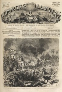 Mendoza, Argentinien - Erdbeben von 1861 - 20. März 1861 - Das illustre Universum im Jahr 1861 von Unknown artist