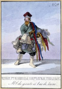 Händler von Handschuhen und Wollstrümpfen im 19. Jahrhundert von Unknown artist
