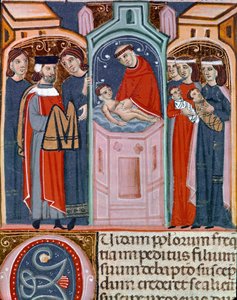 Miniatur-Taufszene aus dem Codex Justinianus von Unknown artist