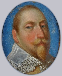 Miniatur von Gustav II. Adolf, König von Schweden, ca. 1630