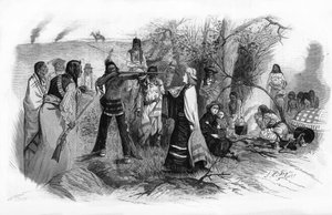 Miss Josephine Meeker, gefangen genommen mit ihrer Mutter durch die amerikanischen Indianeraufstände im Jahr 1880. von Unknown artist