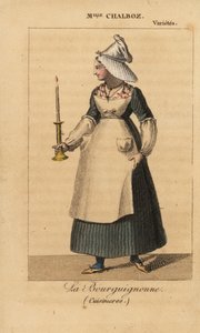 Mlle Fanny Chalboz als La Bourguignonne im Stück Cuisinieres von Nicholas Brazier am Theatre des Varietes von Unknown artist