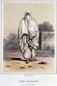 Maurische Frau in Stadttracht in Algier in der zweiten Hälfte des 19. Jahrhunderts