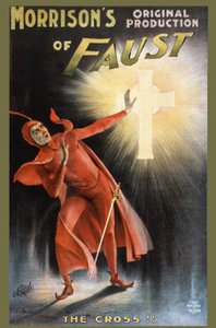 Morrison Originalproduktion von Faust - das Kreuz! - Poster für ein Stück über Faust: „La Croix“ von Unknown artist