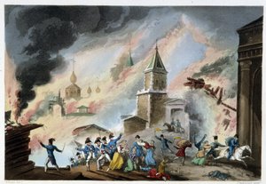 Moskauer Brand, Sep. 1812 - in „Napoleonic Wars“ von Sutherland, Duburg, London