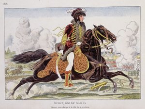 Murat (1767-1815), König von Neapel, führt die Kavallerie an von Unknown artist