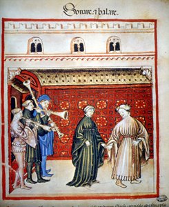 Musiker und Tänzer, in „Tacuinum Sanitatis“ von Unknown artist