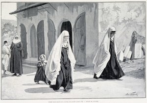 Muslimische Frauen in Bosnien. In Tour du monde 1/1896 von Unknown artist