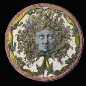 Mythologie: Darstellung der Medusa, einer der drei Gorgonen.