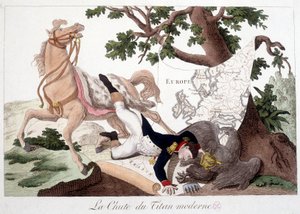Napoleon: Der Fall des modernen Titanen - in „Napoleon I.“, Karikaturensammlung von Unknown artist