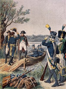 Napoleon und Massena auf der Insel Lobau
