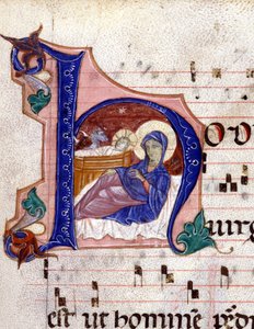 Geburt Christi. Choral des 14. Jahrhunderts. von Unknown artist