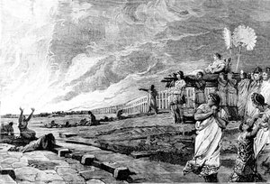 Nero beobachtet das Feuer von Rom von Unknown artist