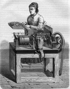 Neue Zigarettenmaschine in der Tabakfabrik am Quai d