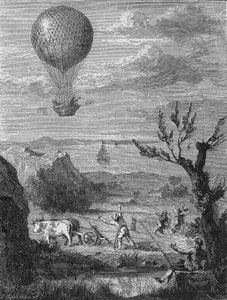 Nicolas Blanchard und Dr. Jefferies verließen die Küste von Dover am 7. Januar von Unknown artist
