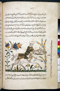 Nihāyat al-suʾel wa-al-umnīyah fī taʾlīm al-furūsīyah, Add MS 18866, f.122v, ca. 1371 von Unknown artist
