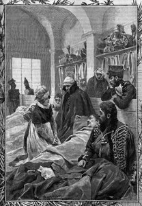 Krankenschwester Marguerite Favet behandelte die Verwundeten im Feldlazarett während des Krieges von 1813 gegen die Deutschen