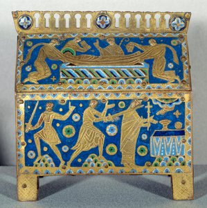 Kunstobjekt: Emailjagd, Gold und Kupfer von Thomas Becket (1118-1170), Erzbischof von Canterbury von Unknown artist