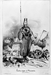 Ordnung herrscht in Warschau. Karikatur von Grandville und Forest zu den Worten von Marschall Sebastiani de la Porta (1772-1851) (Minister und Botschafter von Louis Philippe). von Unknown artist