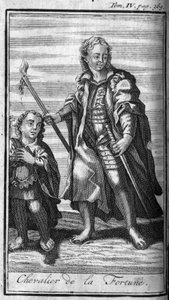 Ritterorden. Ritter des Glücks in Italien. In „History of military orders or knights, of the secure and routine militias of both sexes, which have been established so far. Edition taken from Abbe Giustiniani, R.P.Bonani, M. Herman, Schoonebeek, R.P.Hel von Unknown artist
