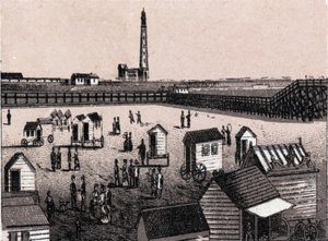 Ostende, Belgien: Blick auf die Ostbäder und den Hafen in „Die Welt illustriert 168 Ansichten“ (Ende des 19. Jahrhunderts) von Unknown artist