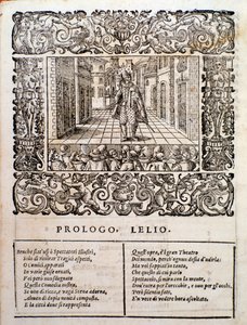 Seite aus der Madrigalkomödie Amfiparnaso von Orazio Vecchi von Unknown artist
