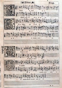 Seite aus Liber octo missarum (1541)