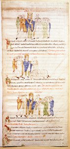 Seite einer illuminierten Bibel (Ms.723-Foglio 138v) aus dem frühen 12. Jahrhundert von Unknown artist