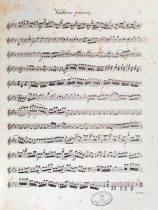 Seite der Partitur der Ouvertüre von Alruna von Louis Spohr
