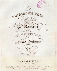 Seite der Partitur der Ouvertüre von Wilhelm Tell, Oper von Gioacchino Rossini von Unknown artist