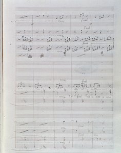 Seite der Partitur für Waverley Opus 1, Ouvertüre von Hector Berlioz