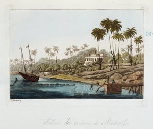 Palais a Measuril (Simbabwe) - in „Die alte und moderne Tracht“ von Ferrario, ed. Mailand