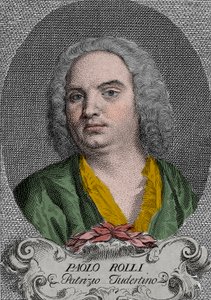 Paolo Antonio Rolli (1687-1765) Dichter und Librettist der italienischen Oper des 18. Jahrhunderts - Porträt von Paolo Antonio Rolli (1687-1765), italienischer Dichter