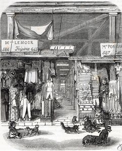 Paris 3. Arrondissement - Carre de Flore: Leinen im Carreau du Temple im 19. Jahrhundert - Gravur in „Tableau-de-Paris“ von Edmond Texier von Unknown artist