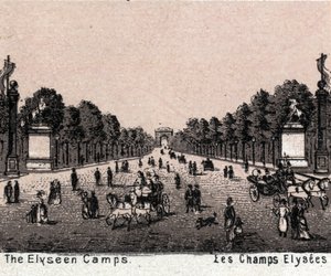 Paris, Frankreich: Blick auf die Champs-Élysées. aus 