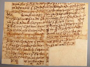 Teil eines Manuskripts. Brief Nr. 96 von der Heiligen Teresa an ihre Nichte Mutter María Bautista. Papier. Teil 1. 30. November 1575 von Unknown artist