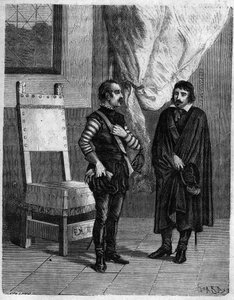 Pascal (Pasquale) Paoli mit James Boswell (1740-1795), schottischer Schriftsteller und Anwalt, Sohn von Lord Alexander Boswell. In „Pasquale Paoli ossia la rotta di Pontenuovo“ von F.D. Guerrazzi. 1872. von Unknown artist