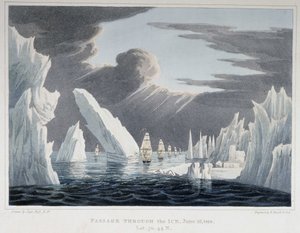 Durchfahrt durch die Eisberge, 16. Juni von Unknown artist