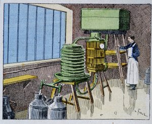 Pasteurisierung von Milch - Gravur, Ende 19. Jahrhundert von Unknown artist