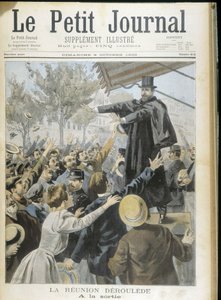 Paul Deroulede von der Menge bejubelt, Titelblatt in „Le Petit Journal“ 09.10.1898 von Unknown artist
