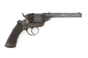 Perkussions-Seitenhammerrevolver, möglicherweise Kaliber .38 Zoll, ca. 1860er Jahre von Unknown artist