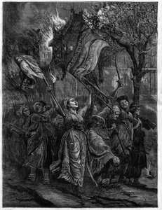 Petroleummaschinen, die durch die Straßen von Paris fahren - La Commune von Unknown artist