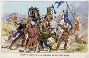 Philippe-Auguste in der Schlacht von Bouvines (1214)