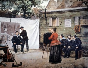 Wanderfotograf in Frankreich im Jahr 1890. von Unknown artist