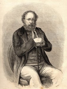 Pierre Joseph Proudhon (1809 - 1865). Französischer sozialistischer Theoretiker, Vorläufer des Anarchismus. Gravur von 1865. Bianchetti-Sammlung von Unknown artist
